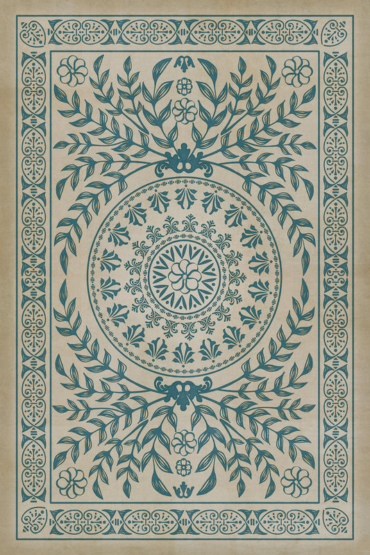 Pattern 40 Isola Bella 24x36 Vintage Vinyl Floorcloth