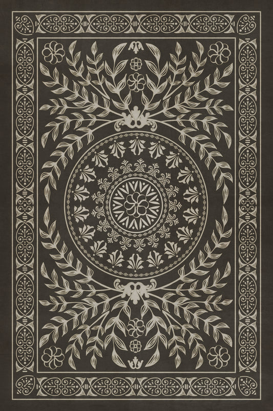 Pattern 40 Villa Lante 24x36 Vintage Vinyl Floorcloth