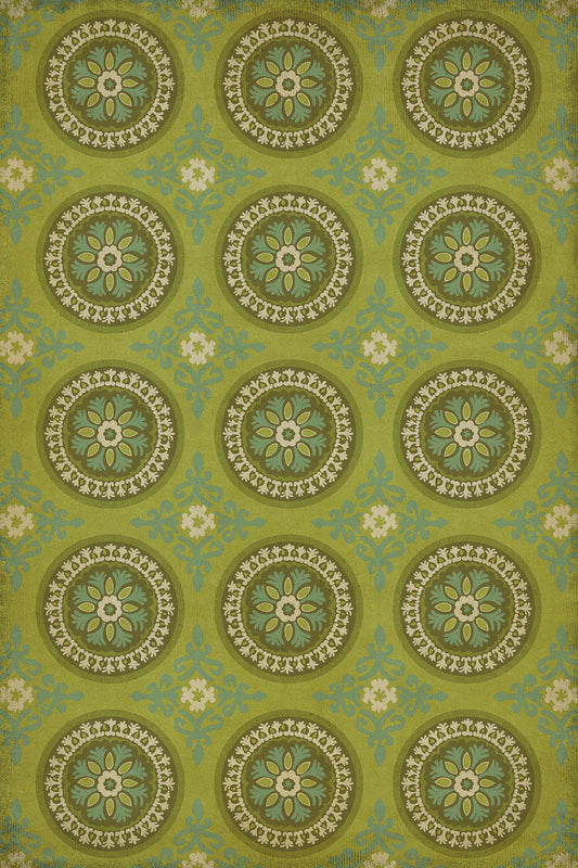 Pattern 43 Dharma 24x36 Vintage Vinyl Floorcloth