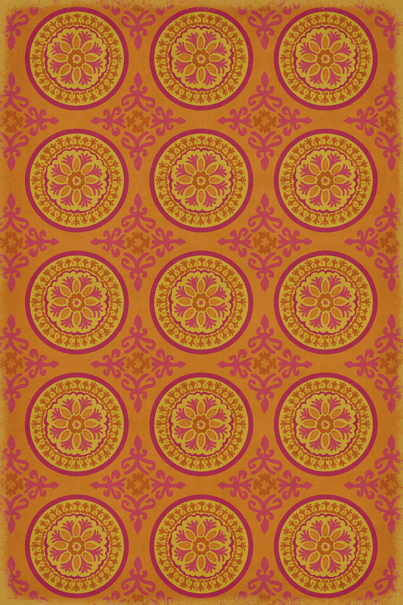Pattern 43 Enlightenment 24x36 Vintage Vinyl Floorcloth
