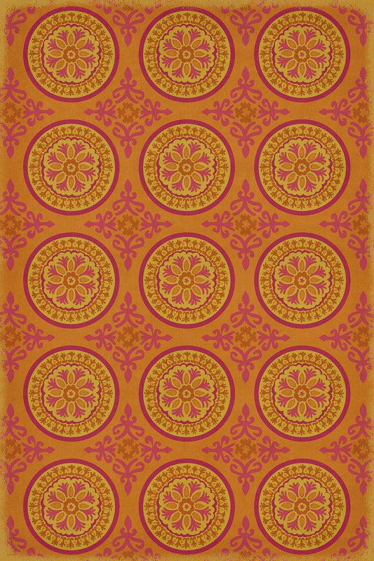 Pattern 43 Enlightenment 24x36 Vintage Vinyl Floorcloth