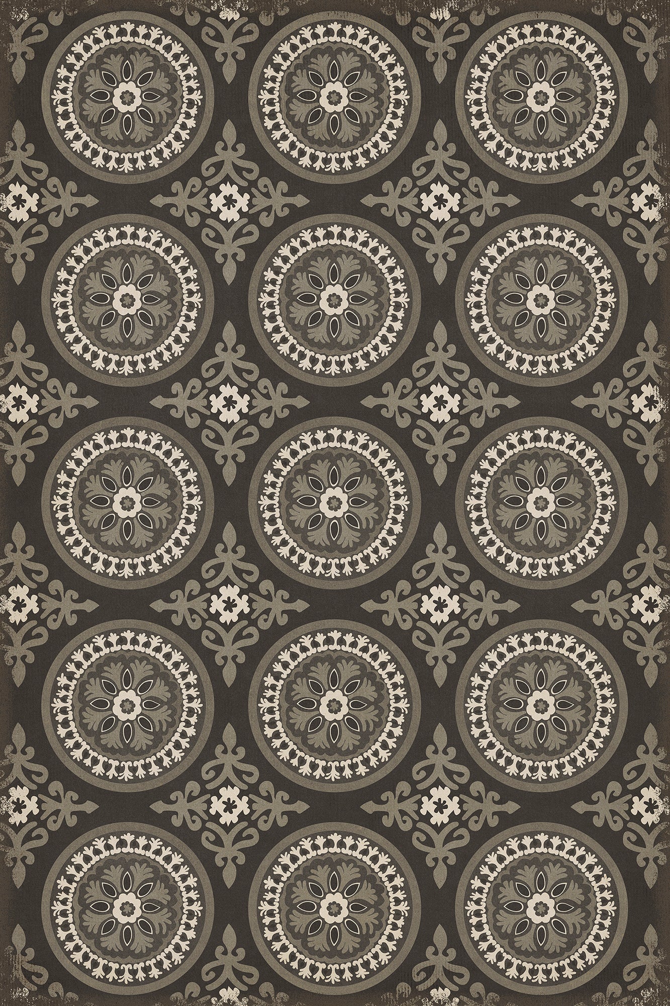 Pattern 43 Karma 24x36 Vintage Vinyl Floorcloth