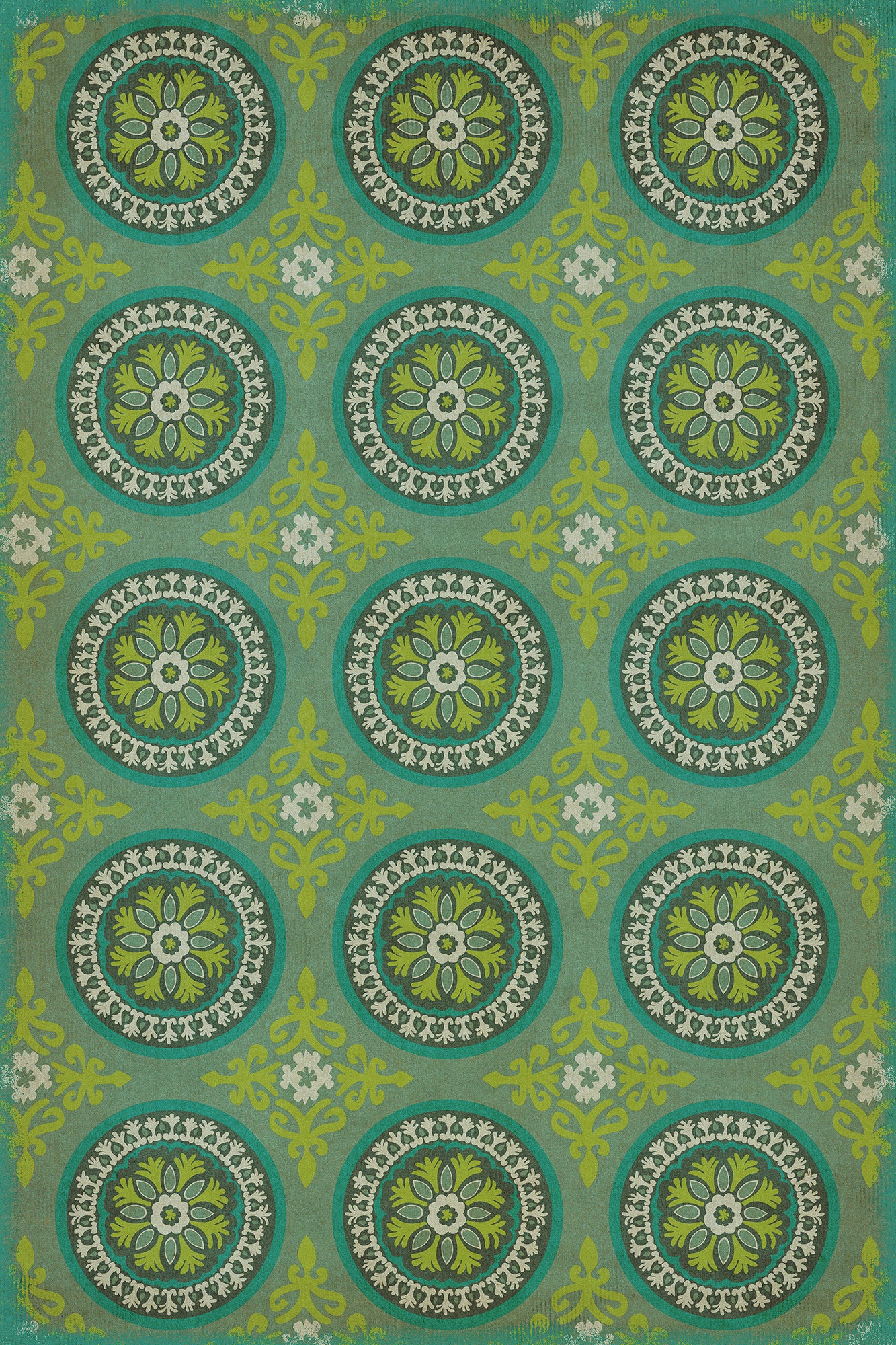 Pattern 43 Nirvana 24x36 Vintage Vinyl Floorcloth