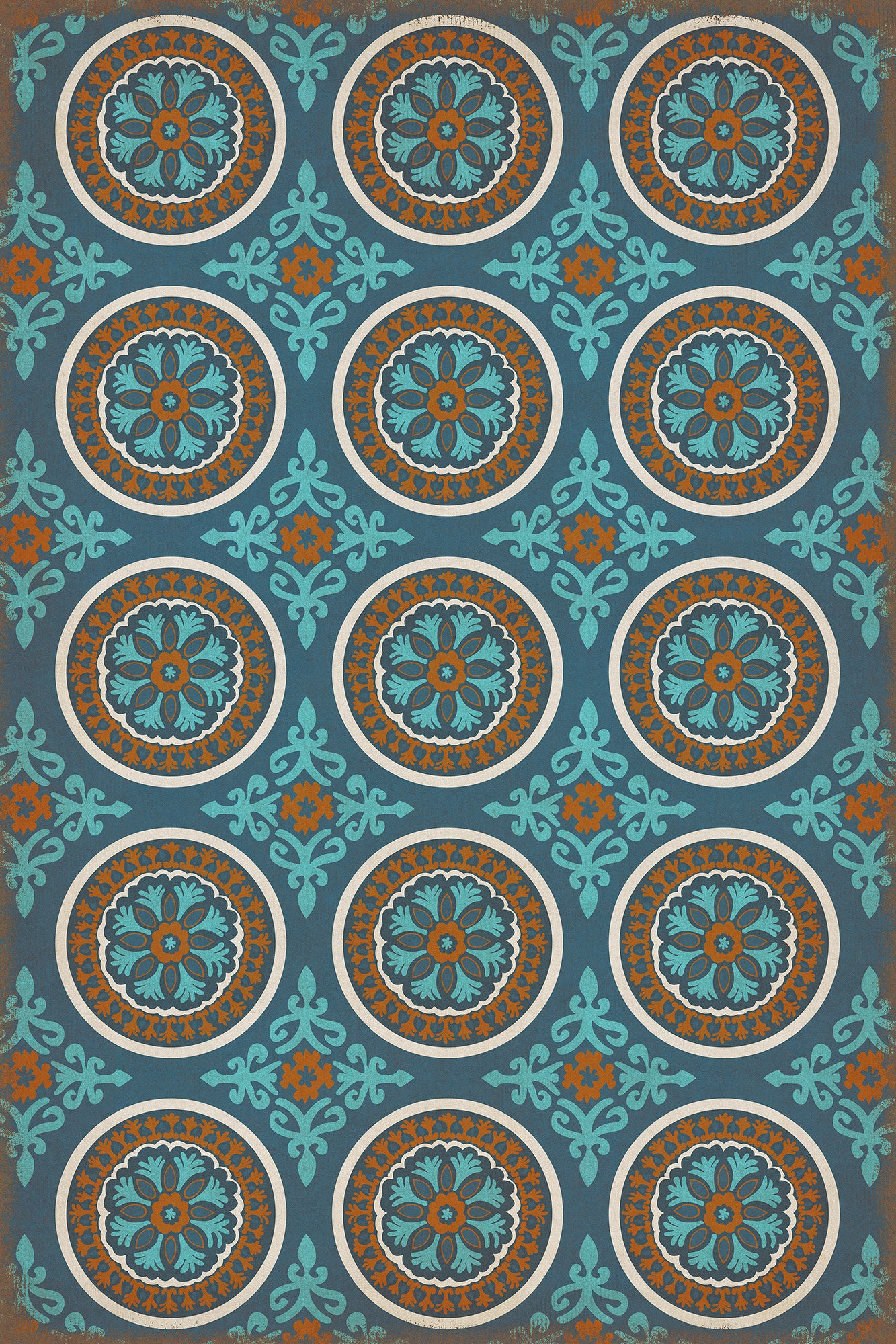 Pattern 43 Samadi 24x36 Vintage Vinyl Floorcloth