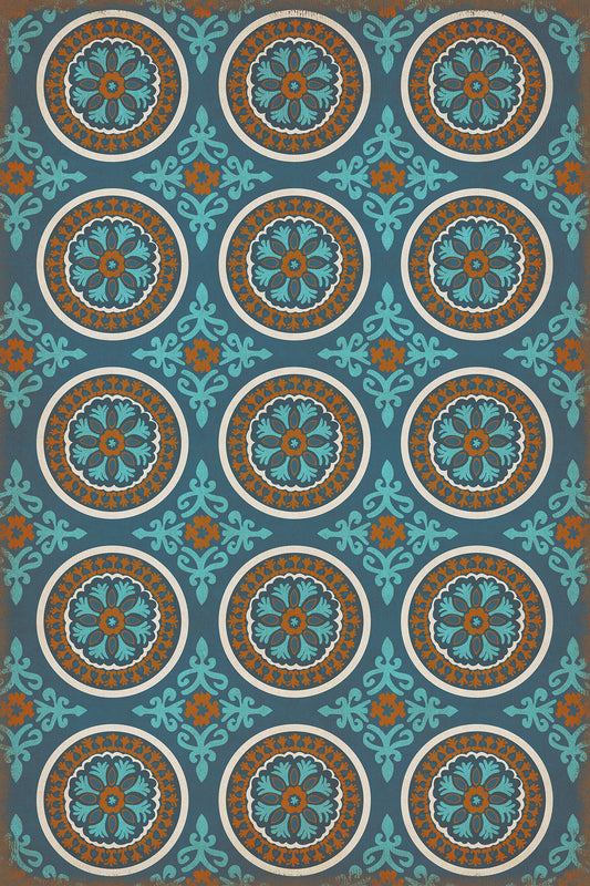 Pattern 43 Samadi 24x36 Vintage Vinyl Floorcloth