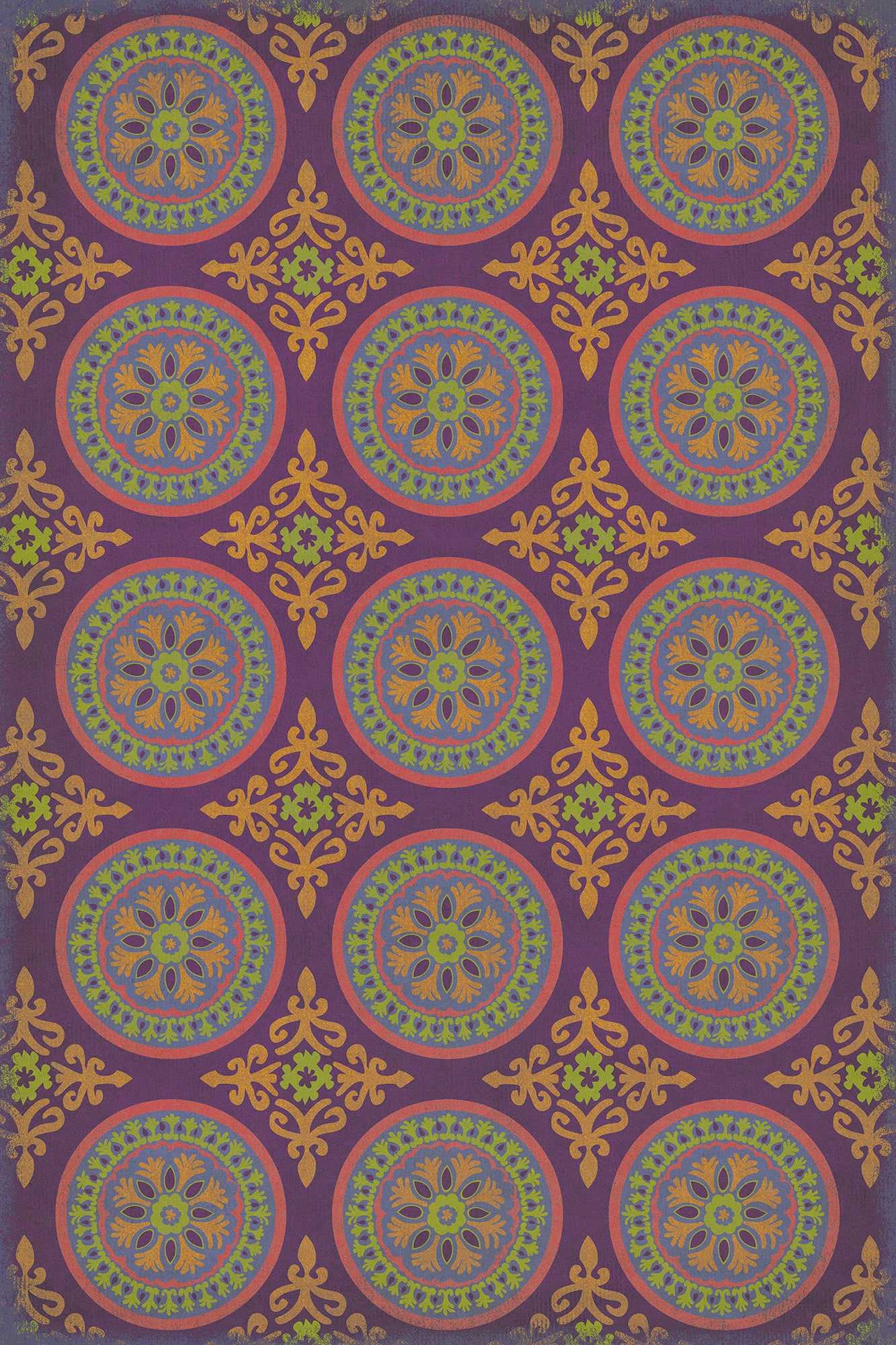 Pattern 43 Samsara 24x36 Vintage Vinyl Floorcloth