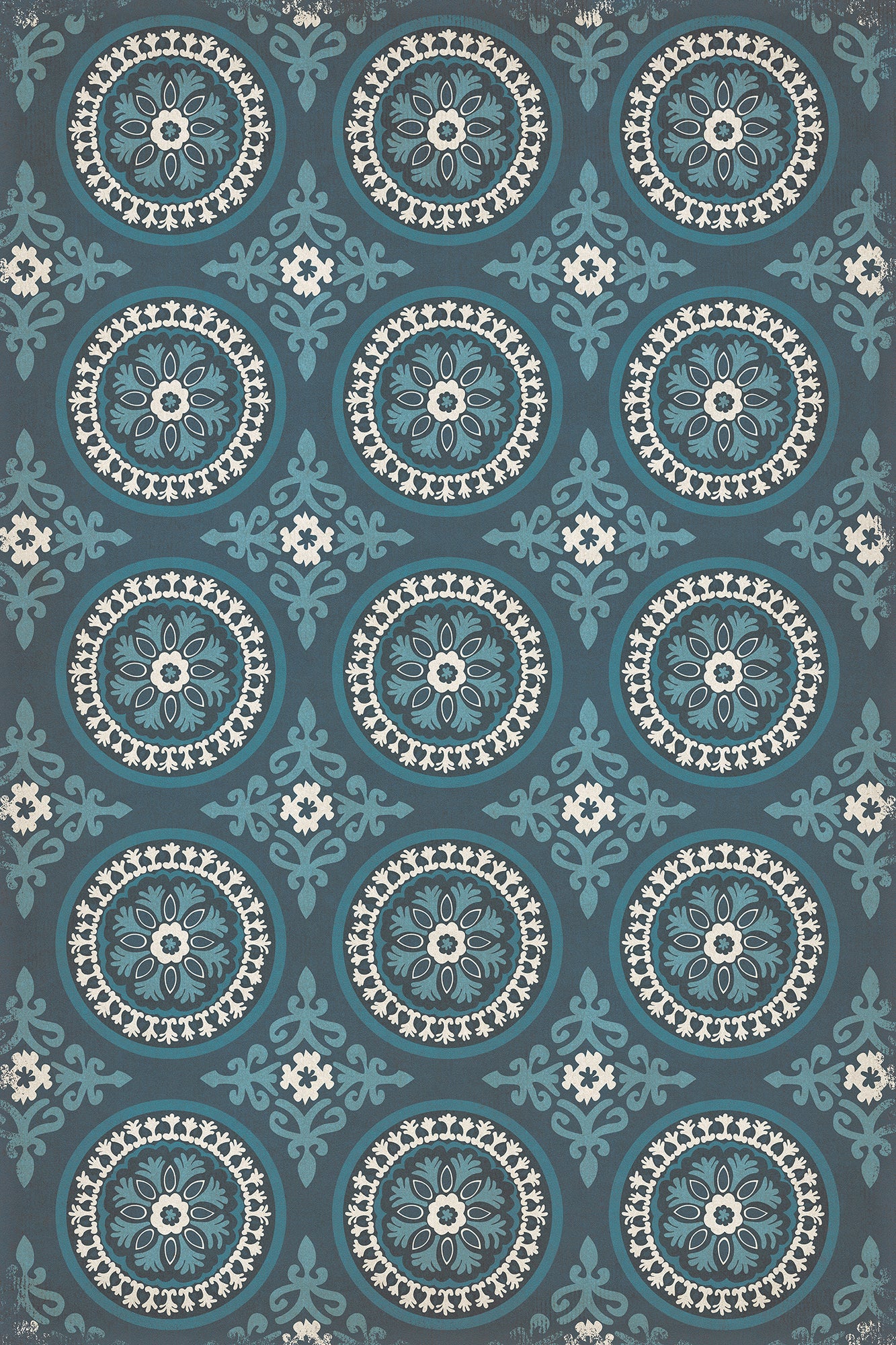 Pattern 43 Zen 24x36 Vintage Vinyl Floorcloth