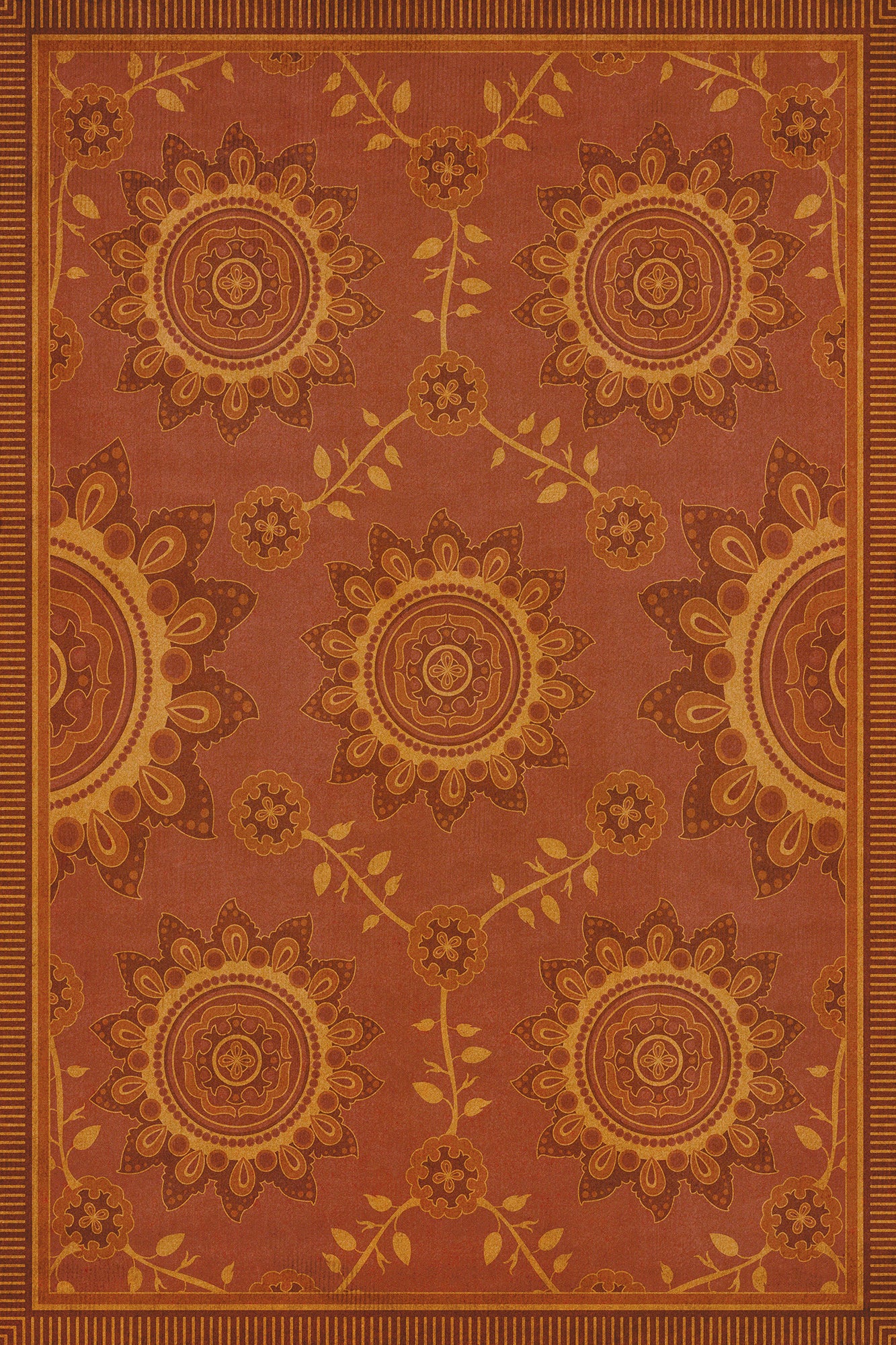 Pattern 44 Parisian 24x36 Vintage Vinyl Floorcloth