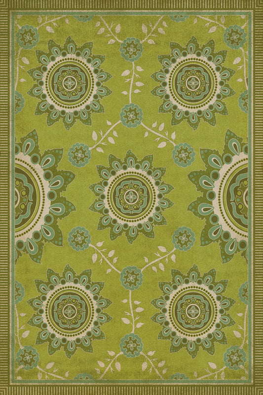 Pattern 44 Sashiko 24x36 Vintage Vinyl Floorcloth