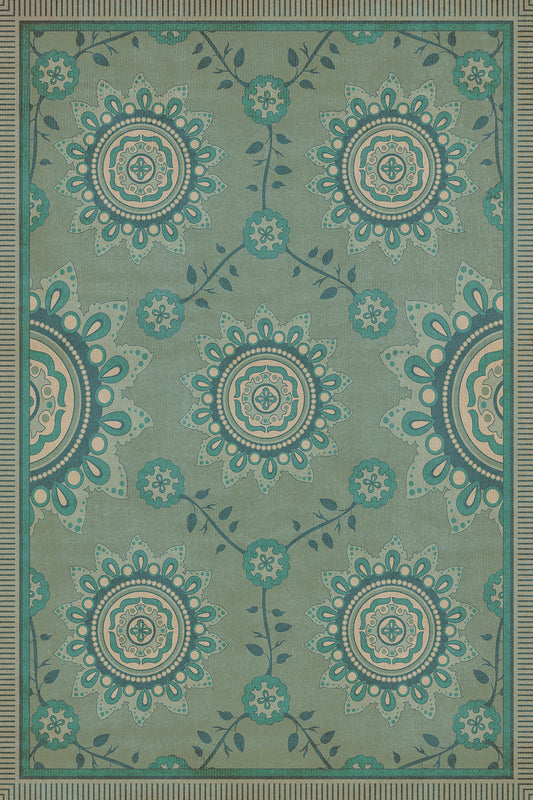 Pattern 44 Shisha 24x36 Vintage Vinyl Floorcloth