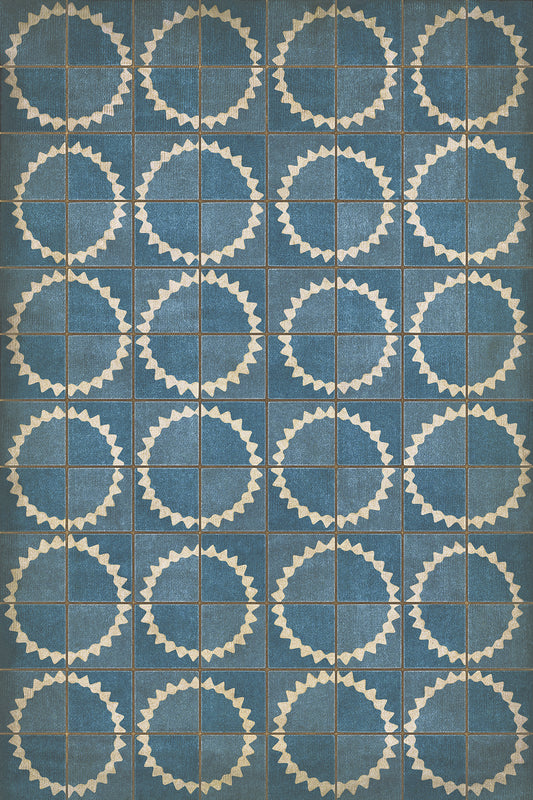 Pattern 46 Empty Spaces Between the Stars 24x36 Vintage Vinyl Floorcloth