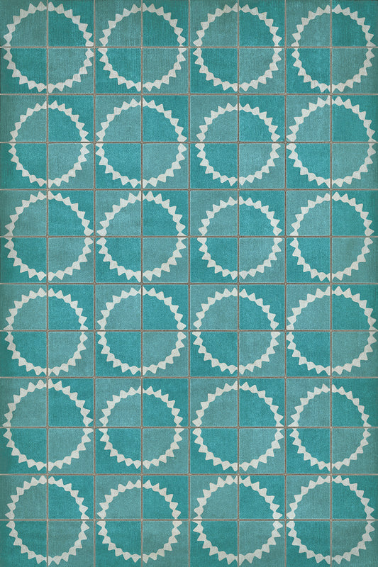 Pattern 46 Stellar 24x36 Vintage Vinyl Floorcloth
