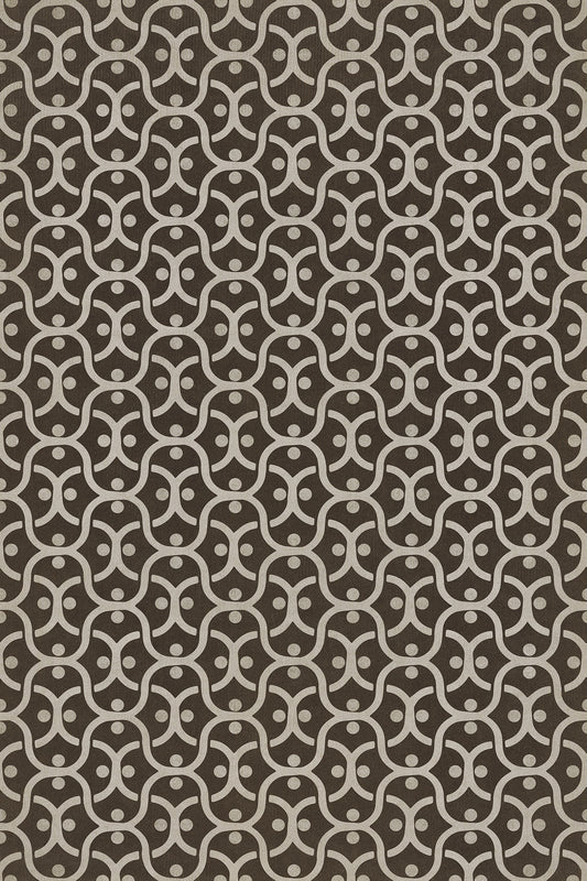 Pattern 47 Black Russian 24x36 Vintage Vinyl Floorcloth