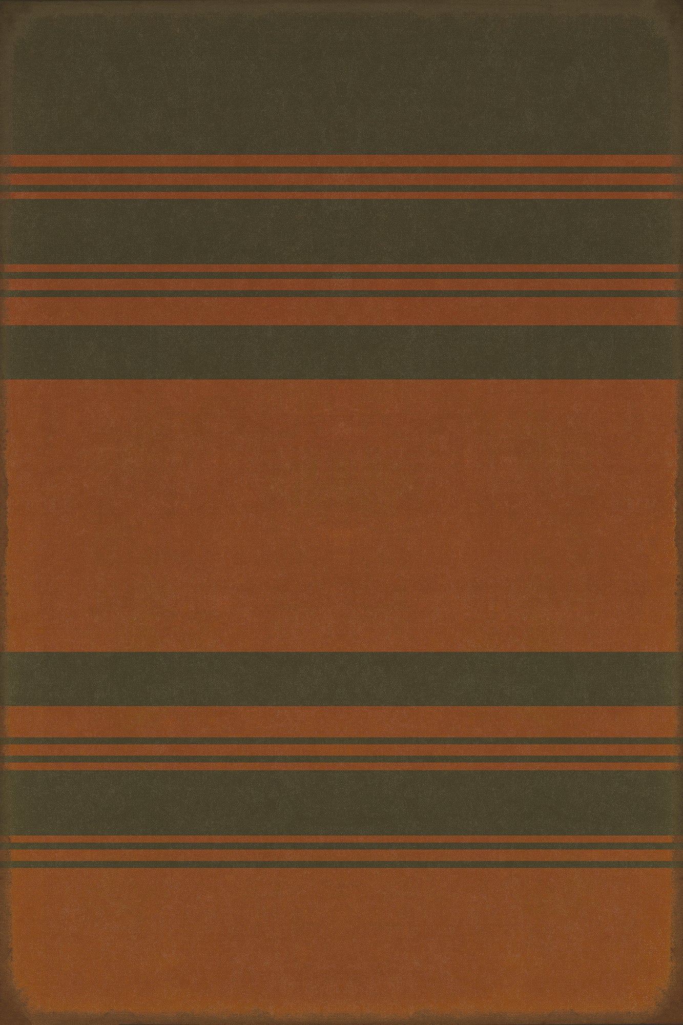 Pattern 50 Organic Stripes Black and Red 24x36 Vintage Vinyl Floorcloth