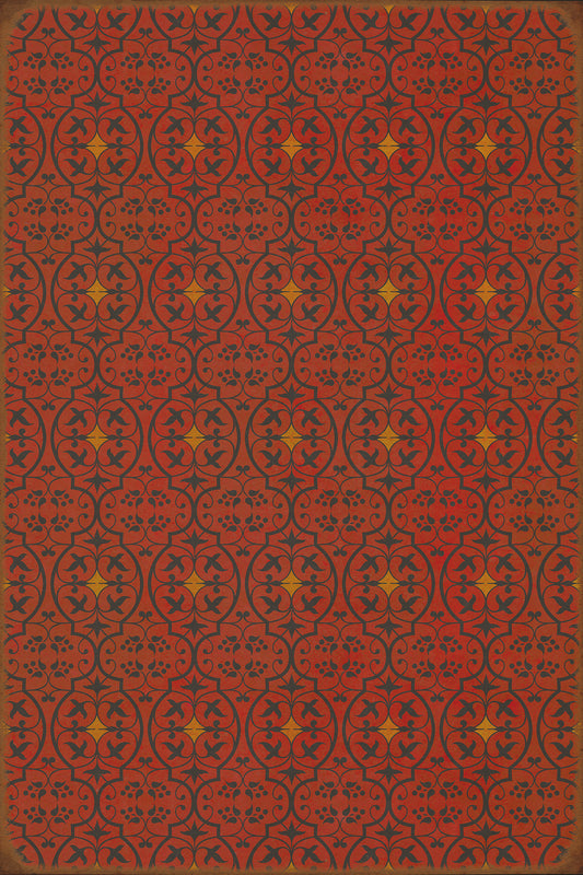 Pattern 51 Hookah Lounge 24x36 Vintage Vinyl Floorcloth