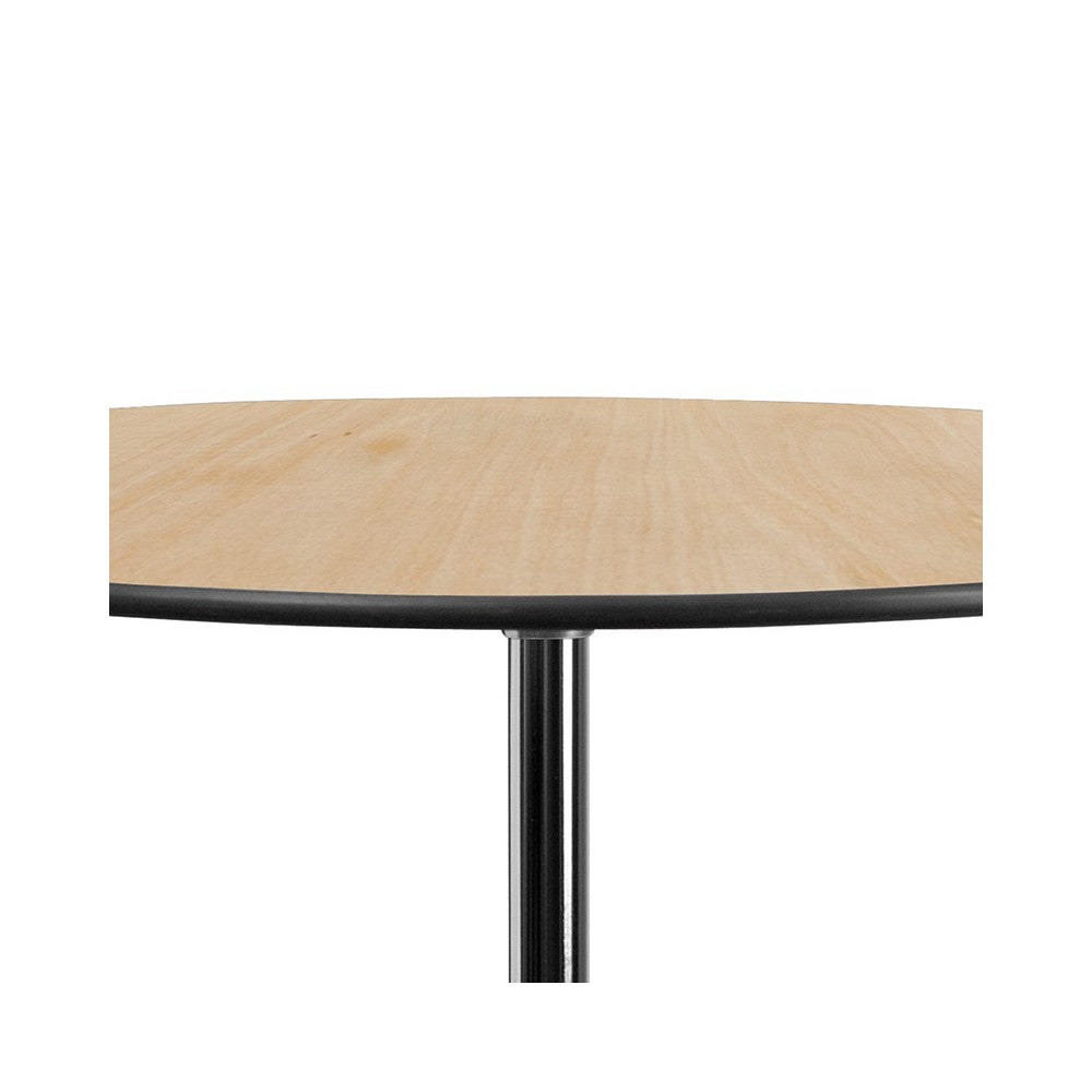 36'' Round Wood Cocktail Table with 30'' and 42'' Columns