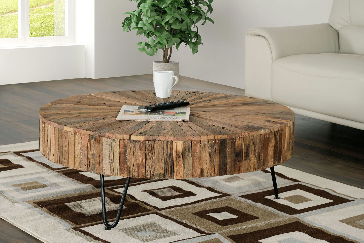 Sawyer Rustic Wood Coffee Table