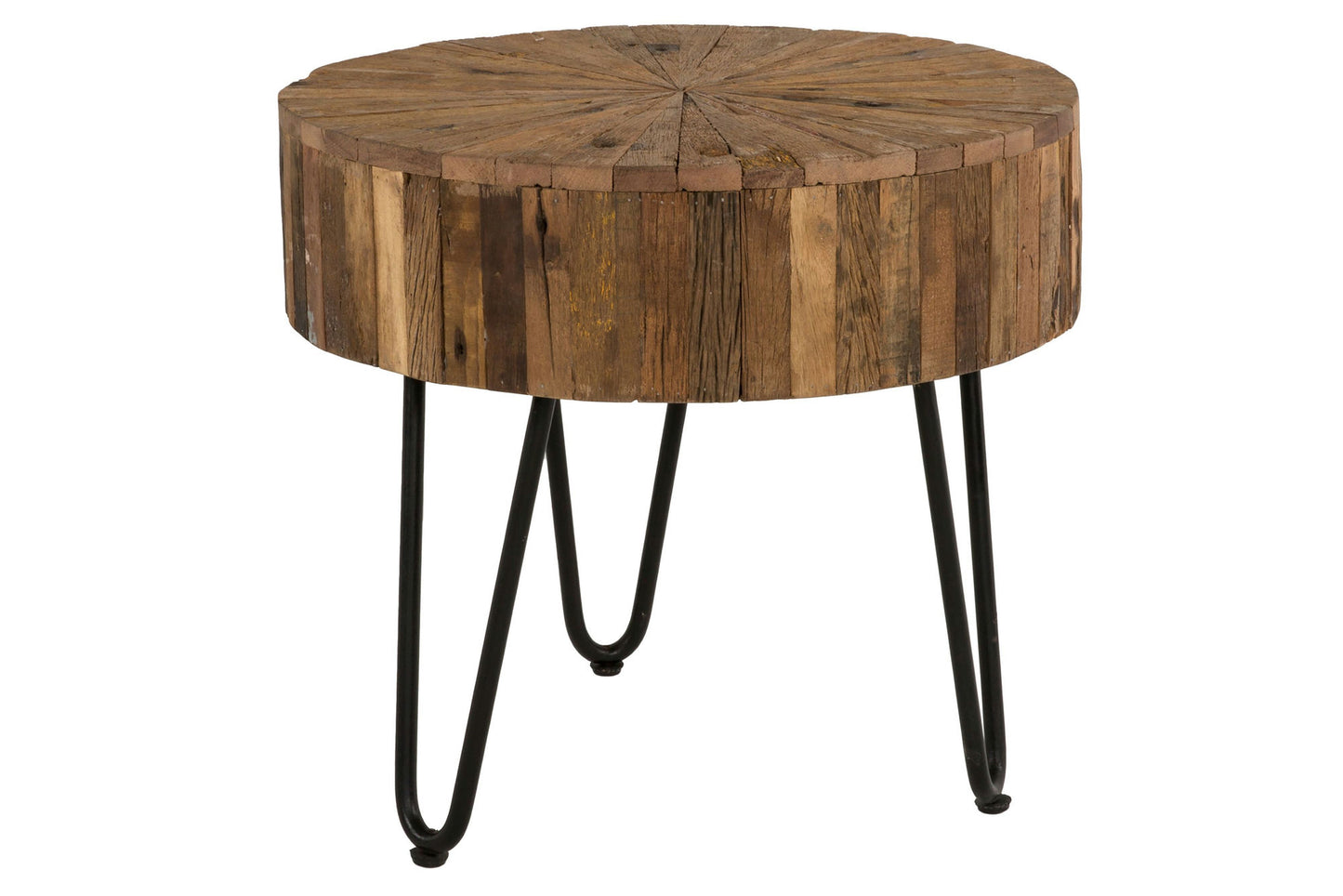 Sawyer Rustic Wood Round End Table