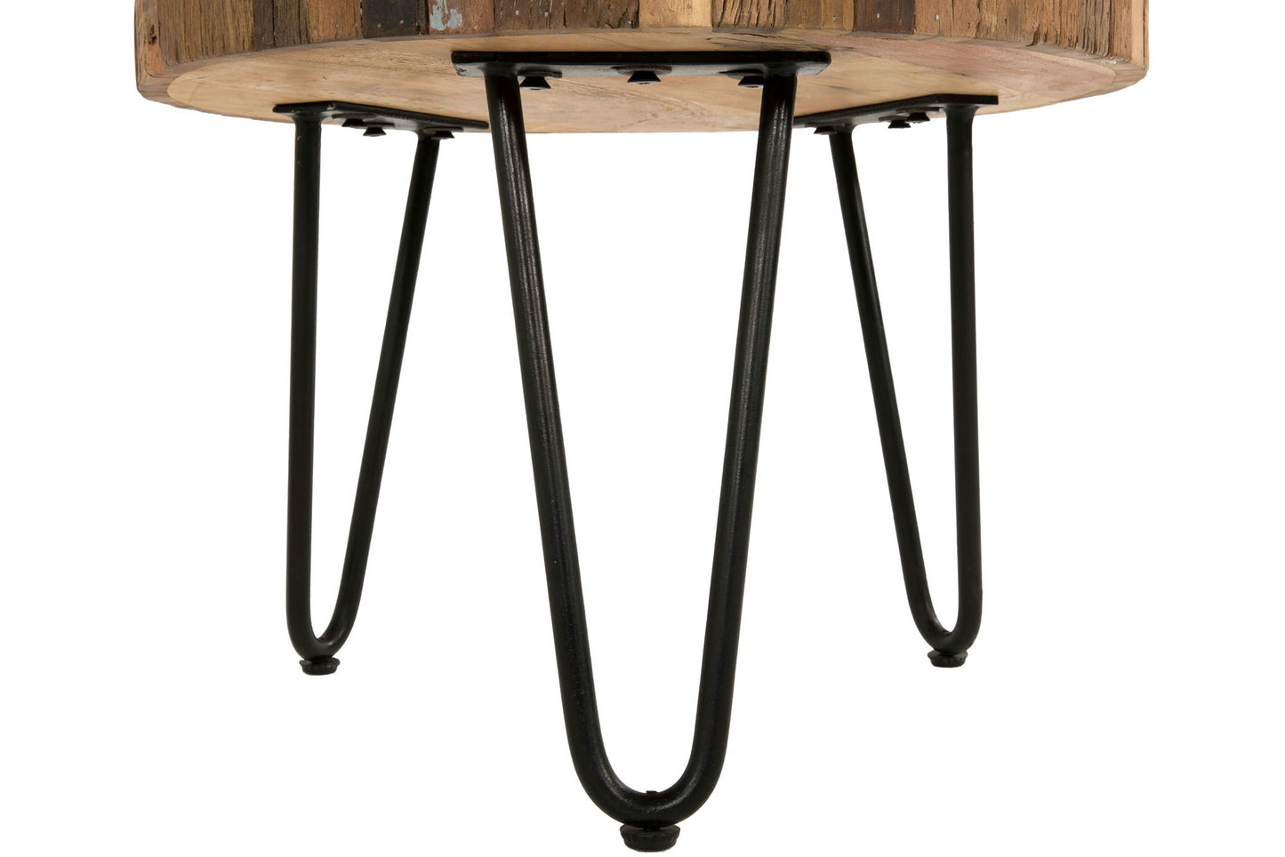 Sawyer Rustic Wood Round End Table