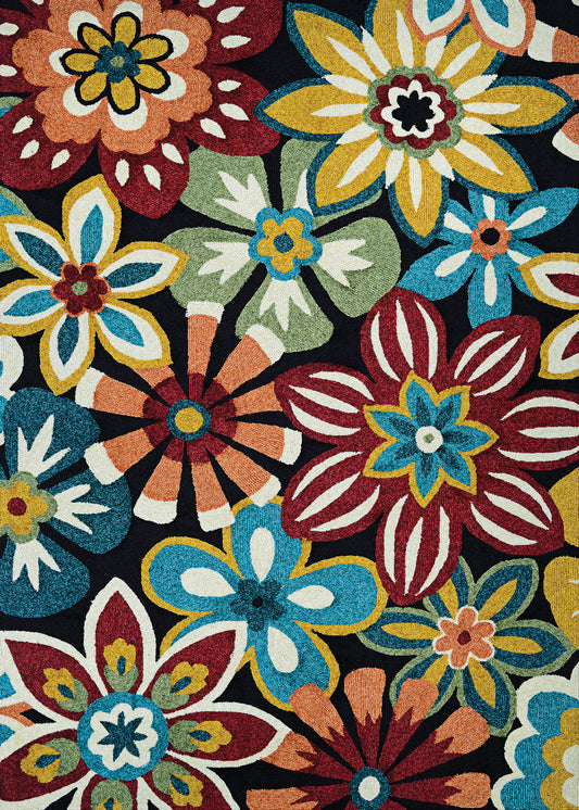 Couristan Covington Geranium Navy-Multi Rug 5'6" x 8'