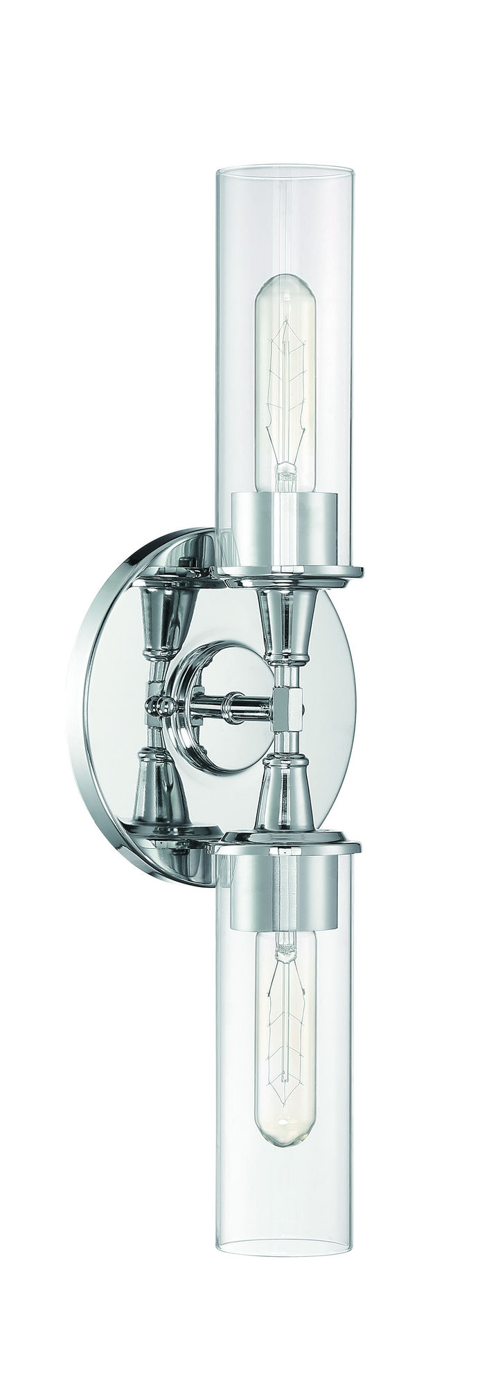 Modina 2 Light Linear Wall Sconce in Chrome