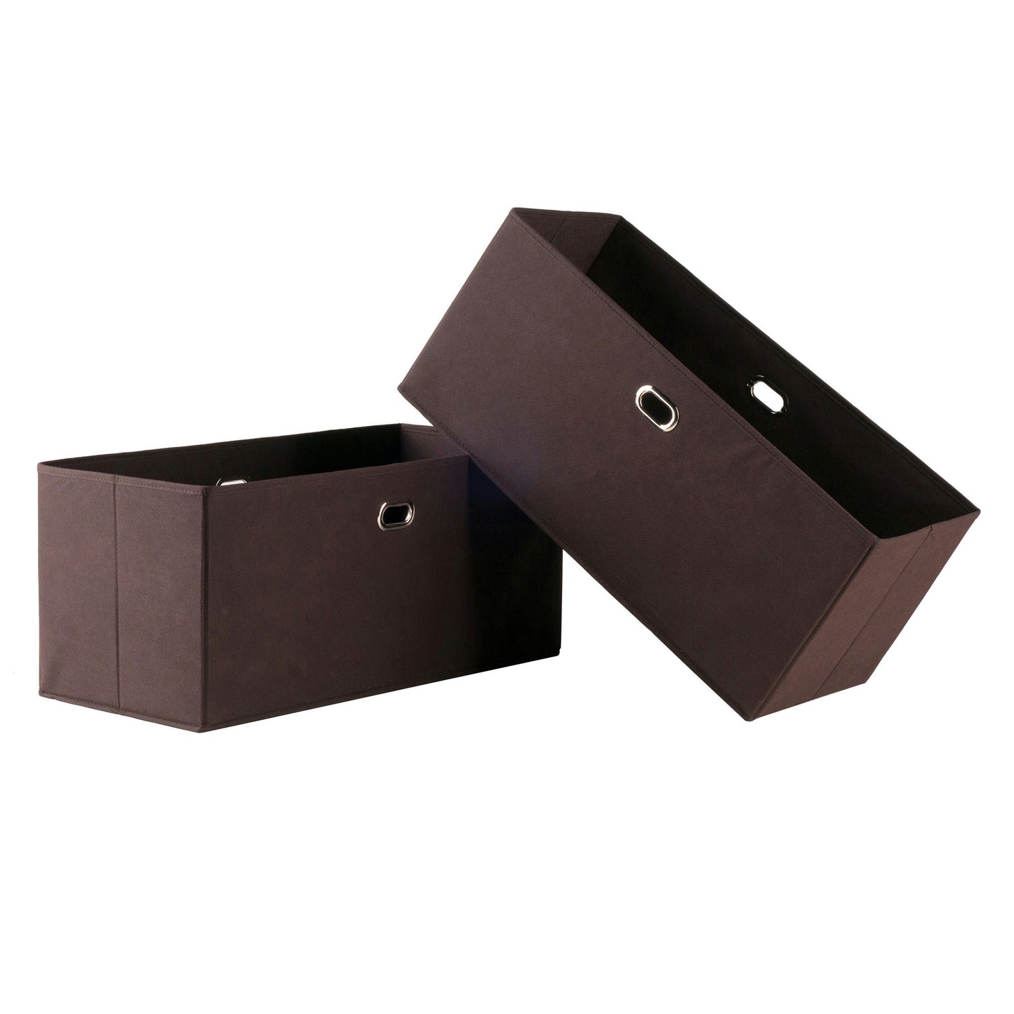 Torino 2-Pc Foldable Fabric Basket Set, Chocolate