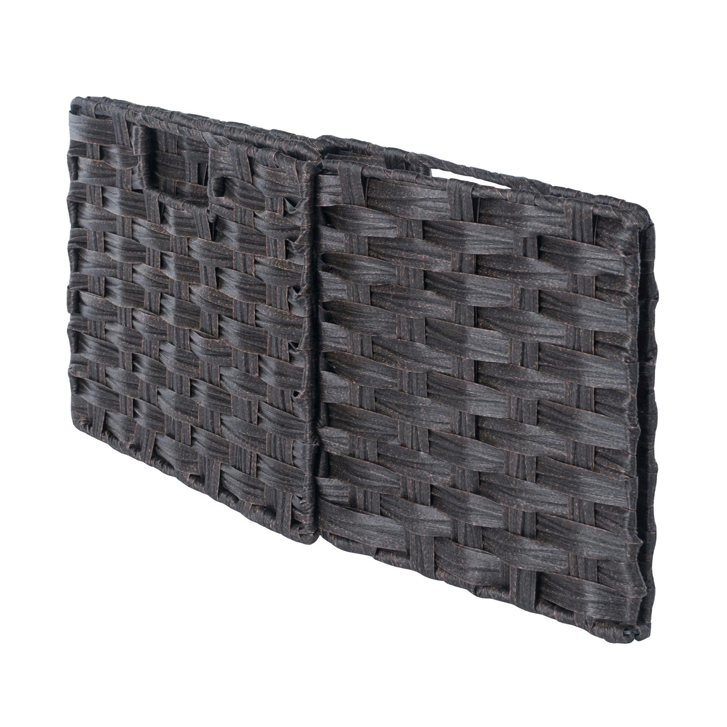 Melanie 3-Pc Foldable Woven Fiber Basket Set, Chocolate