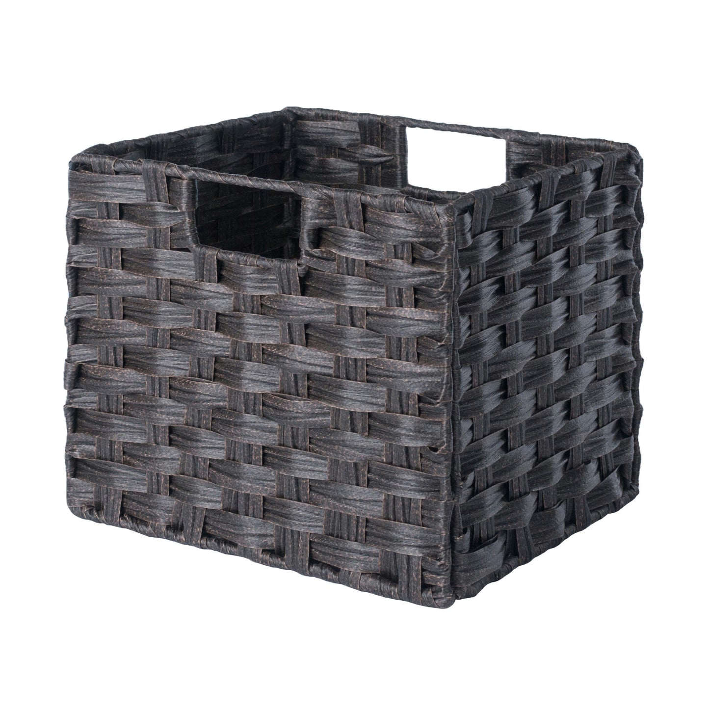 Melanie 3-Pc Foldable Woven Fiber Basket Set, Chocolate