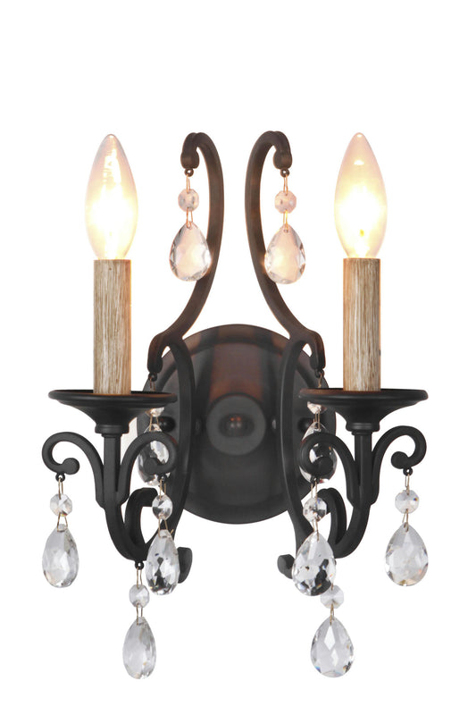 Bentley 2 Light Wall Sconce in Matte Black