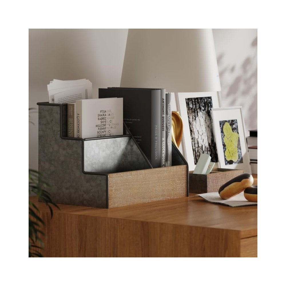 3PC Galvanized Organizer Set
