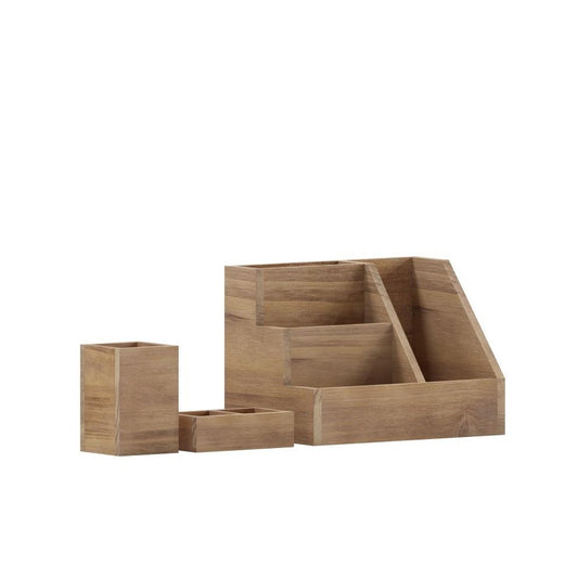 3PC Rustic Brown Organizer Set