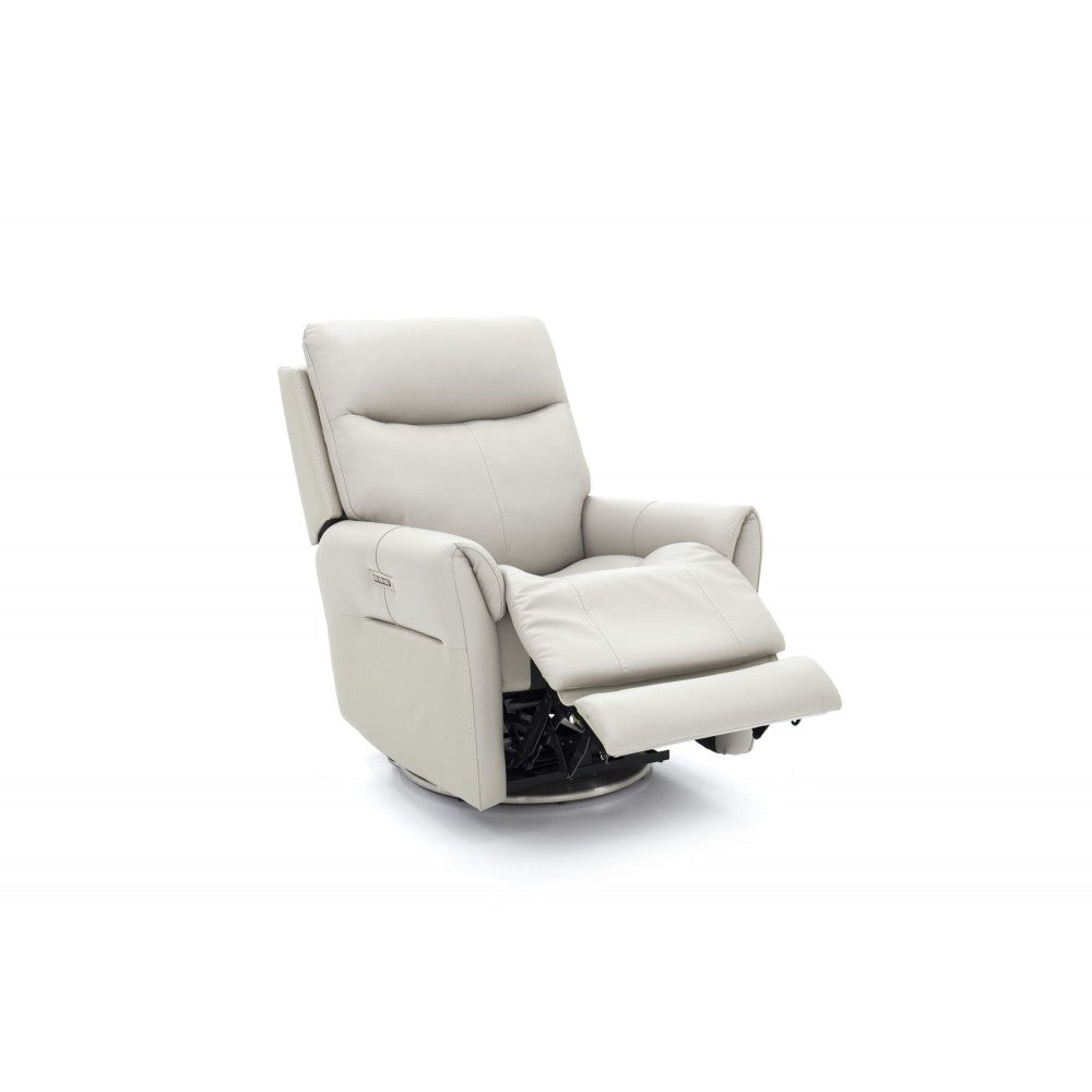 3PHL-1212 Scottsdale Dove Swivel Recliner w/Power Recline, Head Rest & Lumbar
