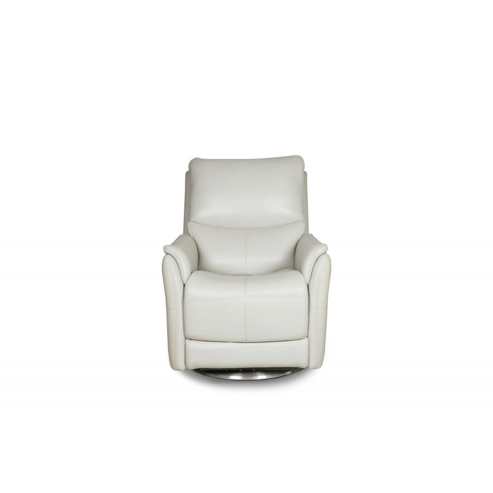 3PHL-1213 Salem Rainer Ivory Swivel Recliner w/Power Recline, Head Rest & Lumbar