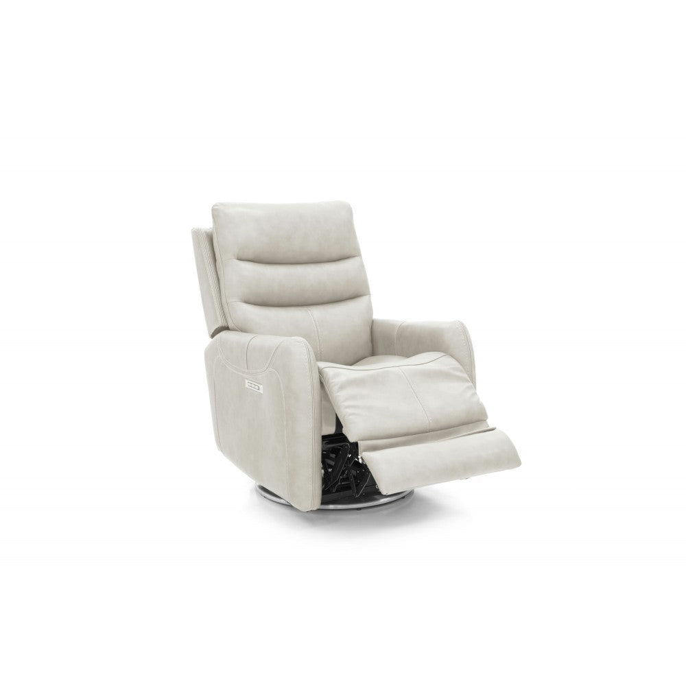 3PHL-1215 San Marco Dove Swivel Recliner w/Power Recline, Head Rest & Lumbar