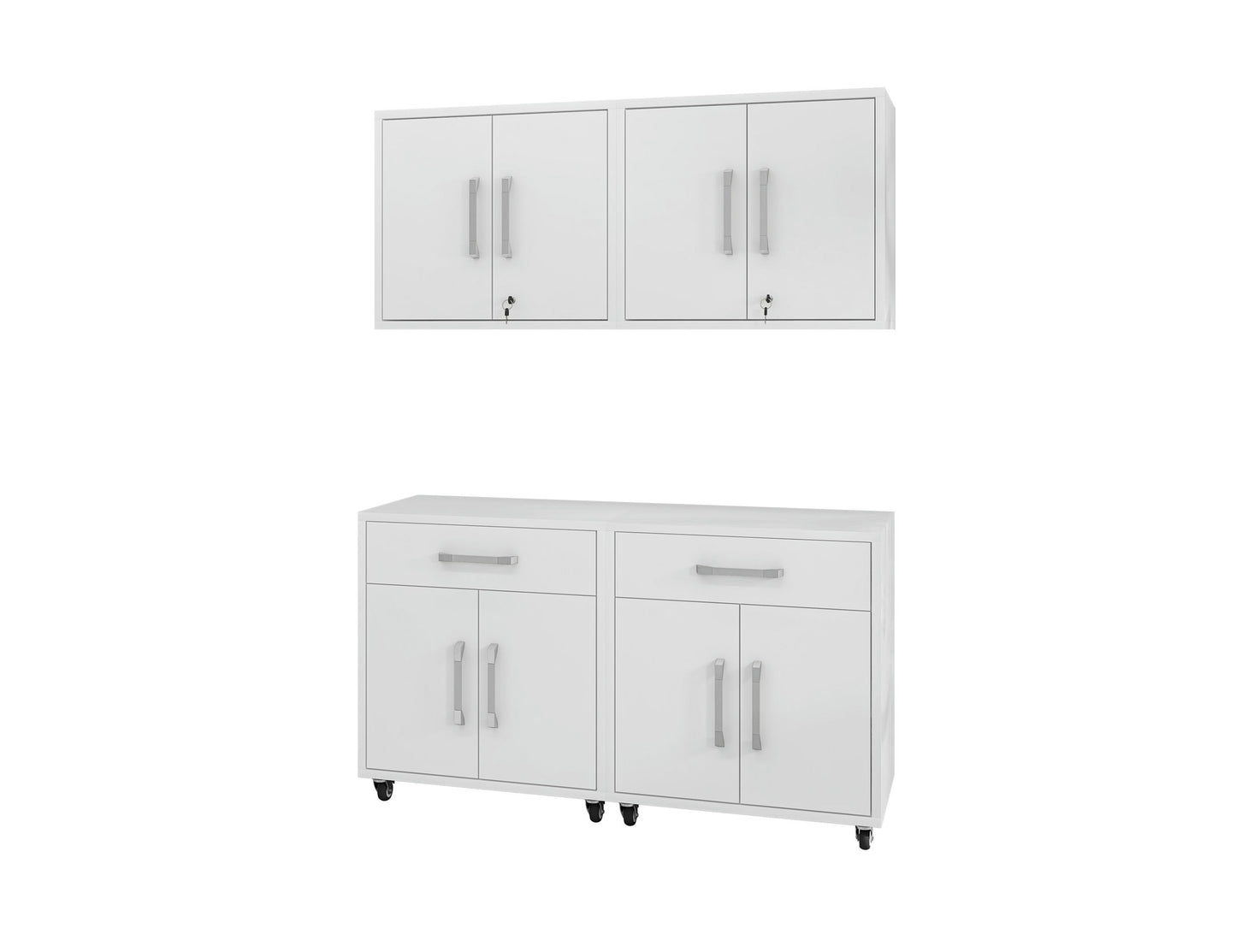 Eiffel 4-Piece Garage Storage Set in White