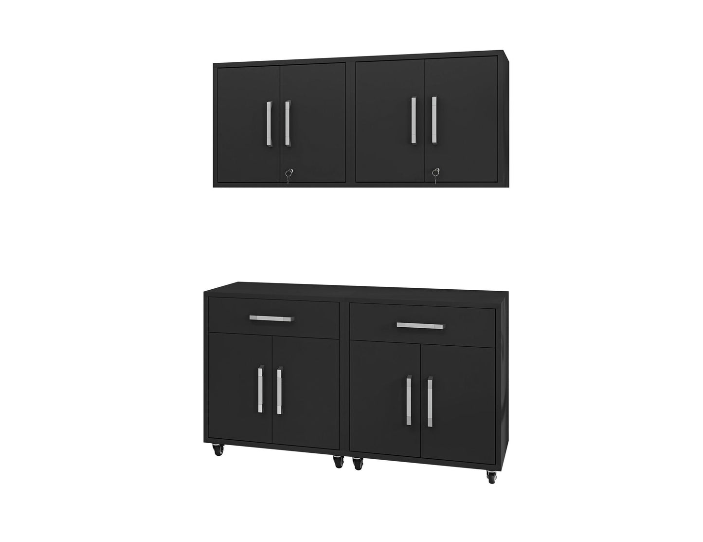 Eiffel 4-Piece Garage Storage Set in Matte Black