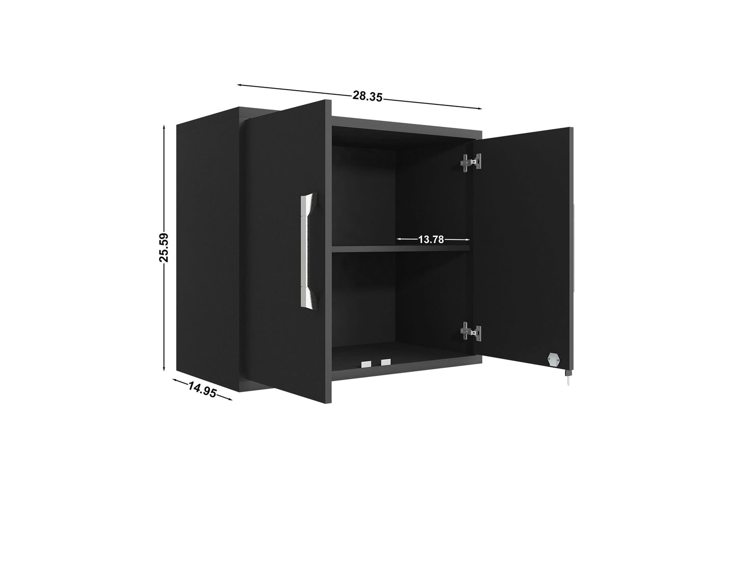 Eiffel 4-Piece Garage Storage Set in Matte Black