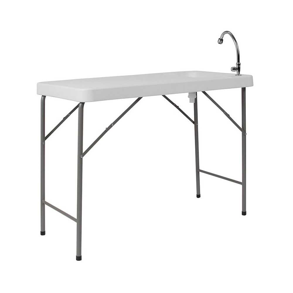 4-Foot Portable Fish Cleaning Table / Outdoor Camping Table and Sink