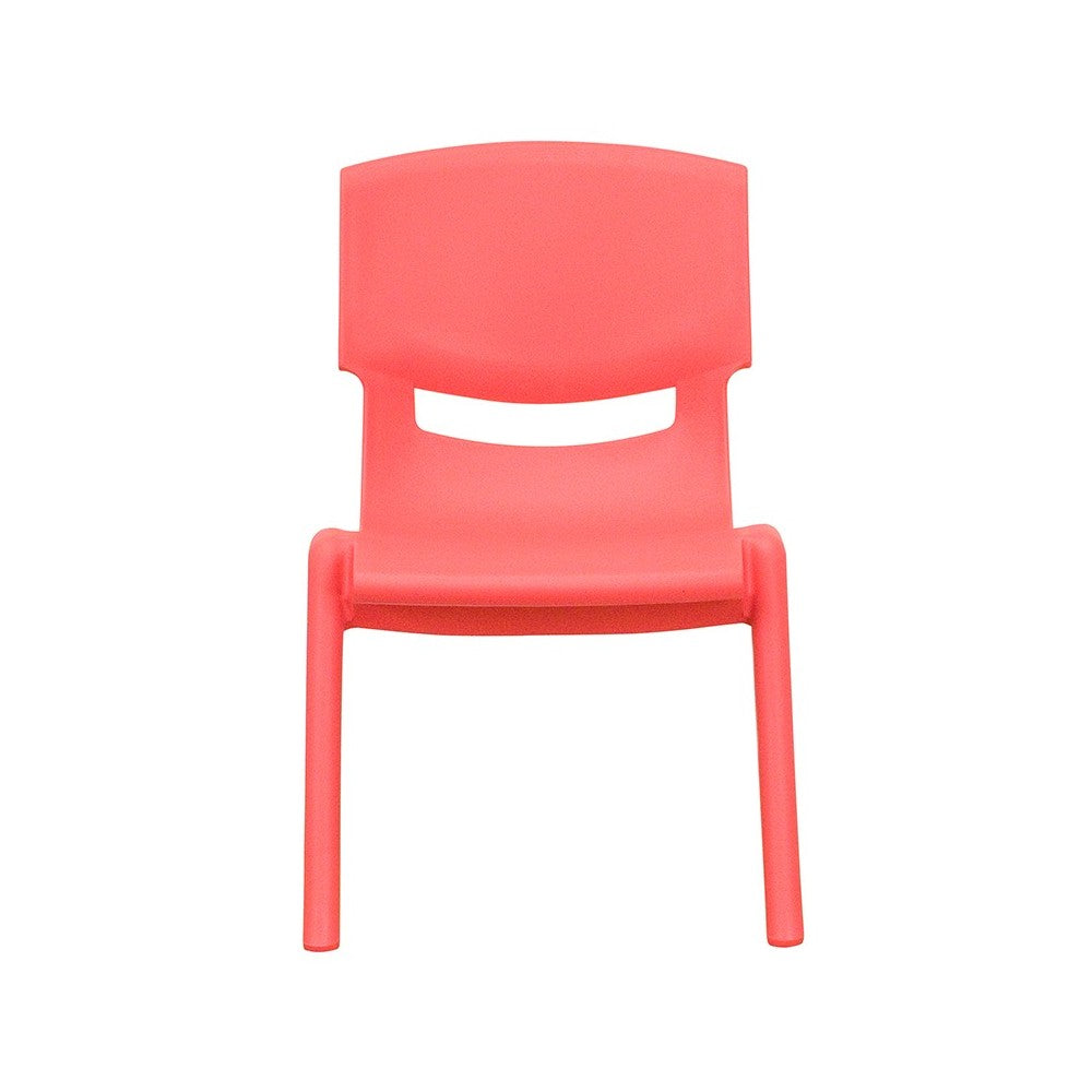4 Pack Plastic Stackable School Chairs with 10.5" Seat Height, Assorted Colors