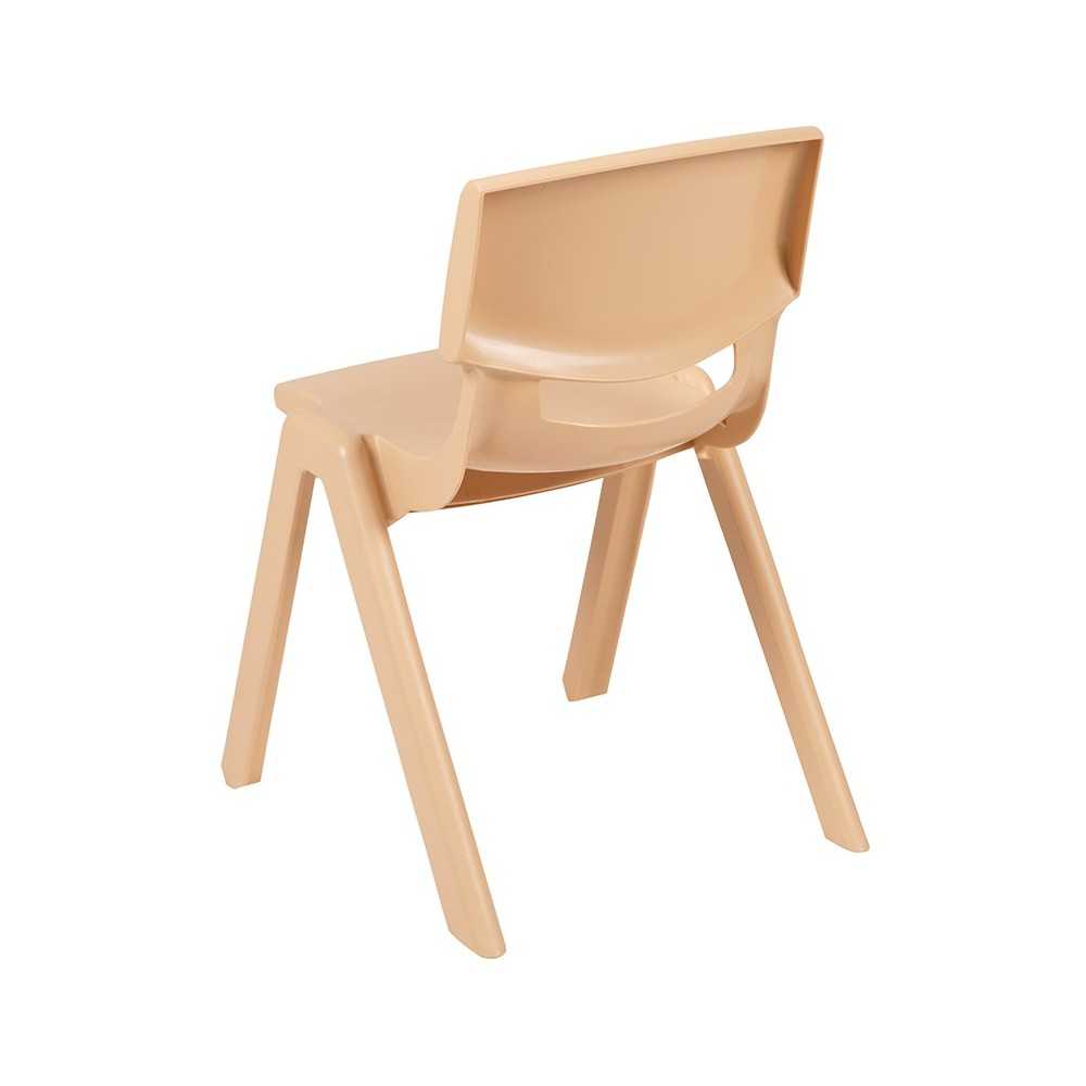 4 Pack Plastic Stackable School Chairs with 13.25" Seat Height, Assorted Colors