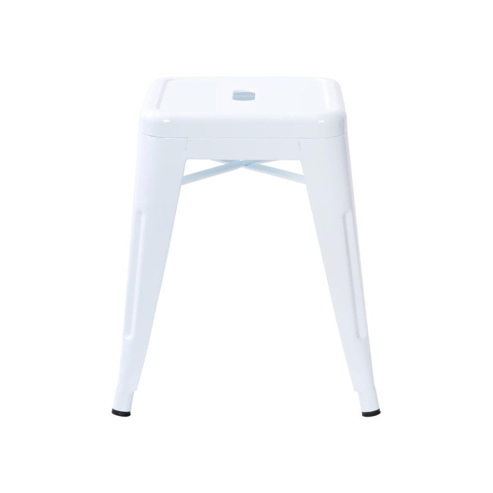 4 Pack White Metal Stool
