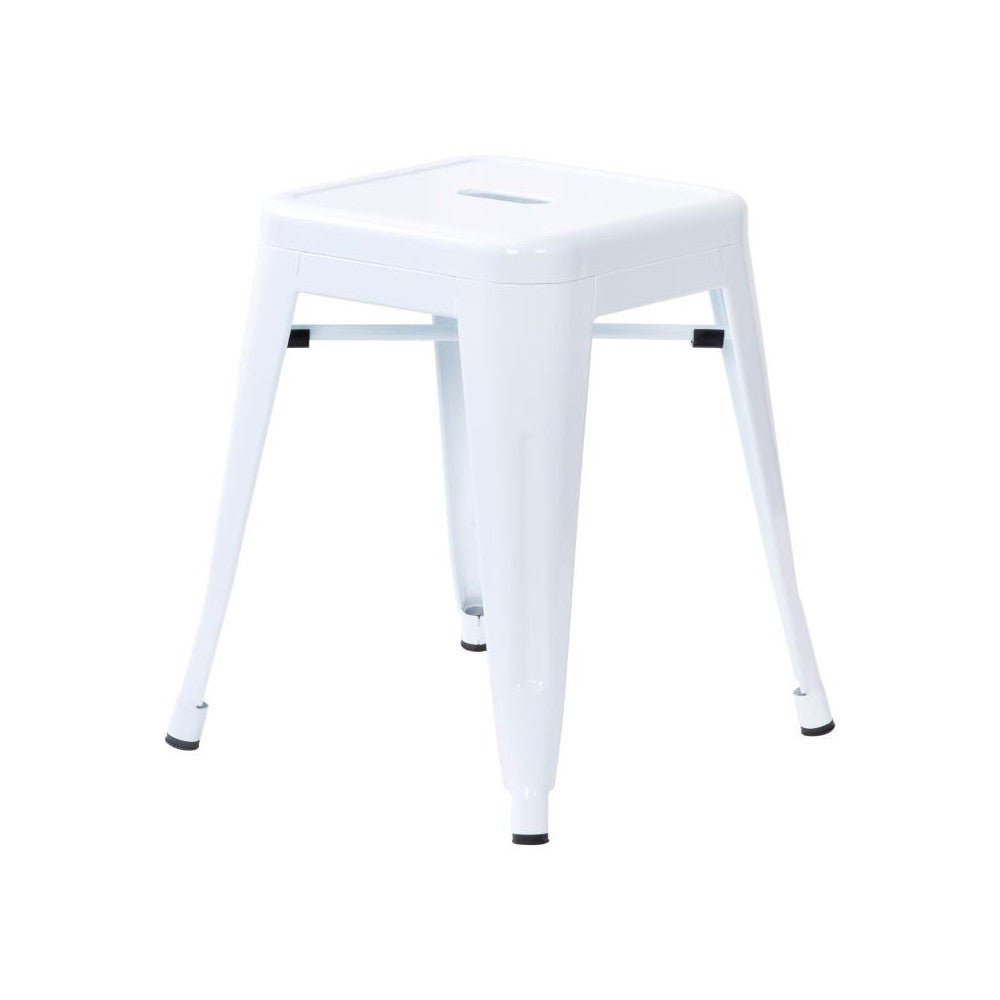 4 Pack White Metal Stool