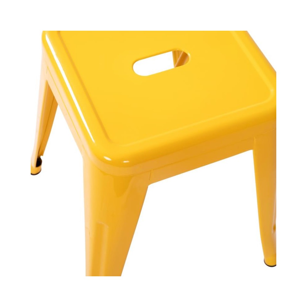 4 Pack Yellow Metal Stool