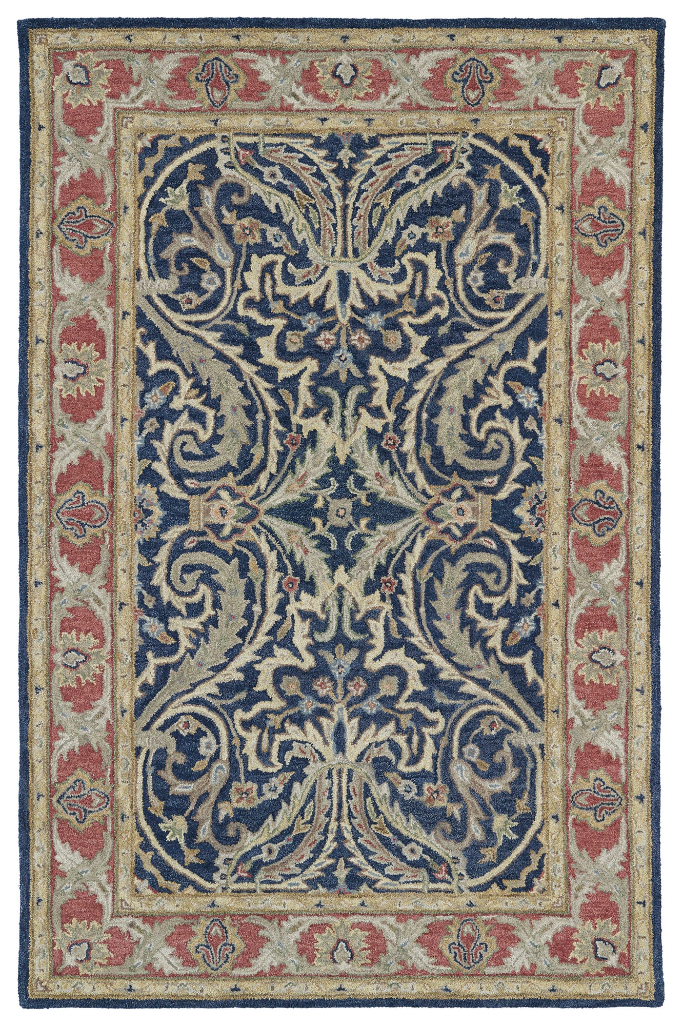 Kaleen Solomon Collection Dark Blue Throw Rug 2' x 3'