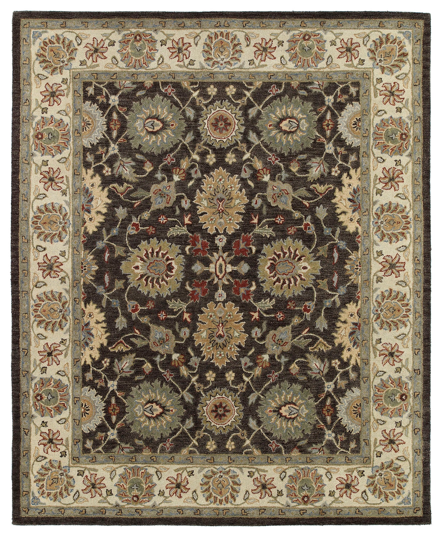Kaleen Solomon Collection Dark Brown Runner 2'6" x 8'