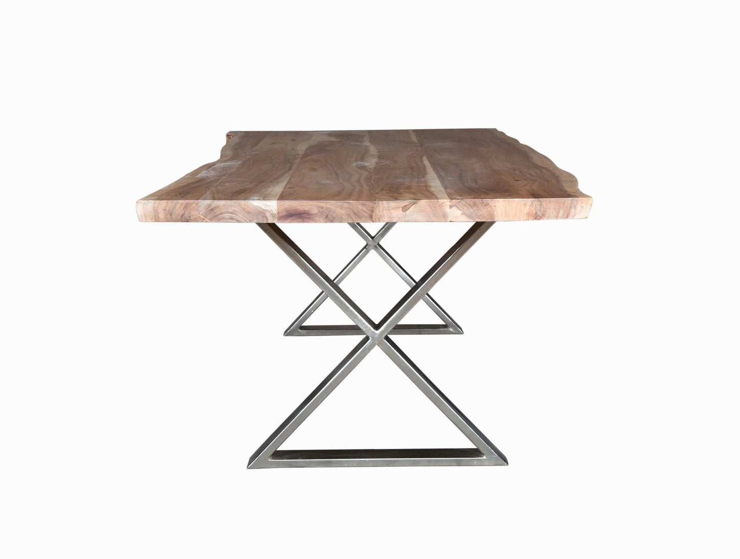 Loomie 82" Wood and Metal Dining Table