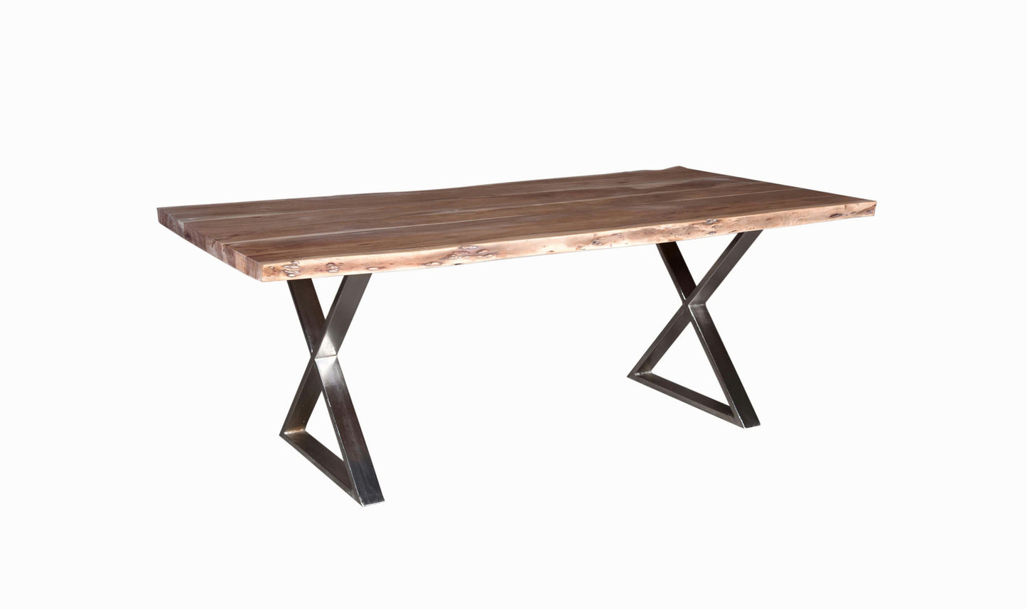 Loomie 82" Wood and Metal Dining Table