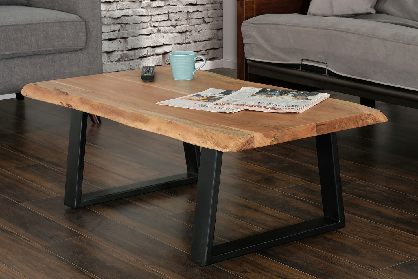 Pietro Wood and Metal Coffee Table