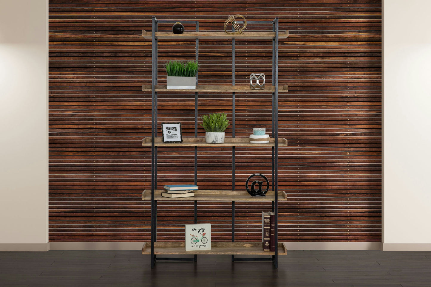 Sydney 5-Tier Industrial Bookshelf