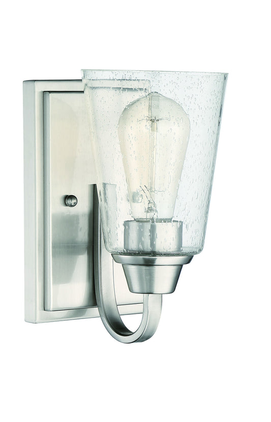 Grace Wall Sconce 1 Light Brushed Polished Nickel, 41901-BNK-CS
